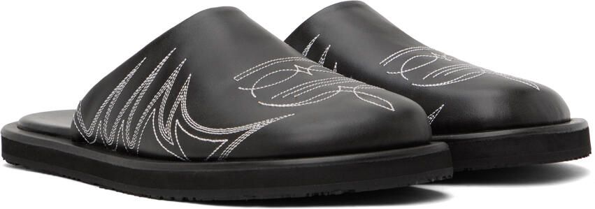 Andersson Bell Black Western Mules - Picture 3