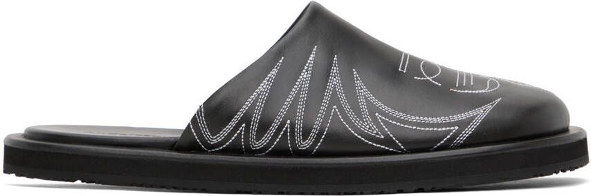 Andersson Bell Black Western Mules - Picture 5