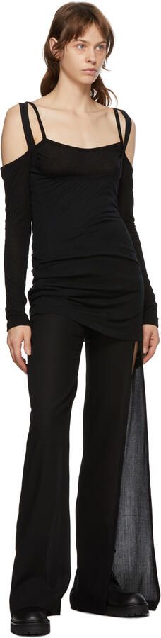 Ann Demeulemeester Black Buckle Lace-Up Boots - Picture 4