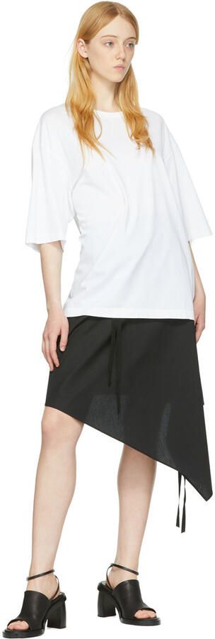 Ann Demeulemeester Black Calfskin Heeled Sandals - Picture 4