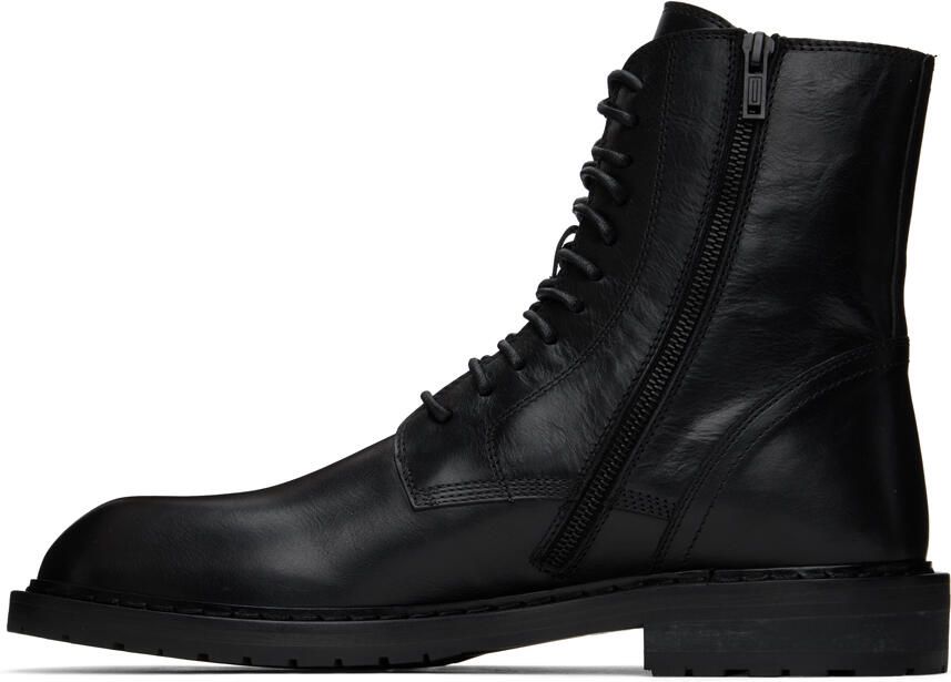Ann Demeulemeester Black Combat Boots - Picture 3