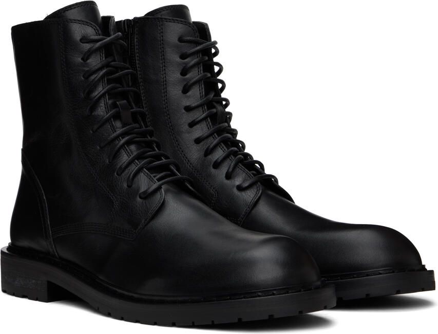 Ann Demeulemeester Black Combat Boots - Picture 2