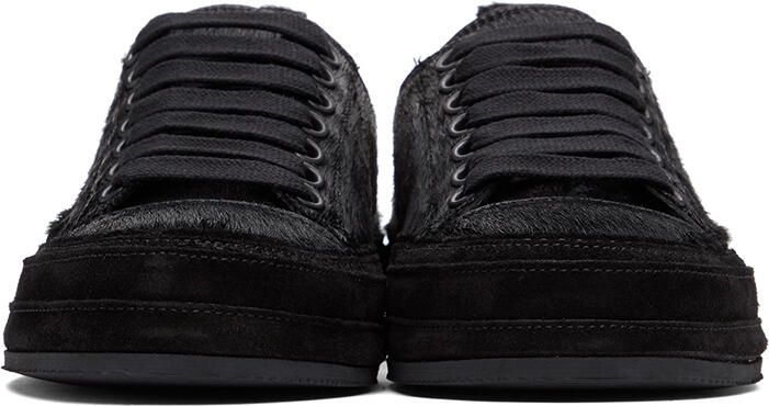 Ann Demeulemeester Black Cow Hair Chiro Sneakers - Picture 2