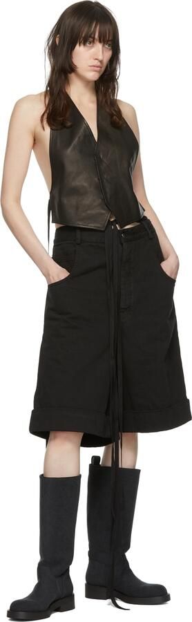 Ann Demeulemeester Grey Denim Jose Boots - Picture 4