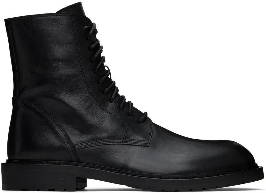 Ann Demeulemeester Black Combat Boots - Picture 4