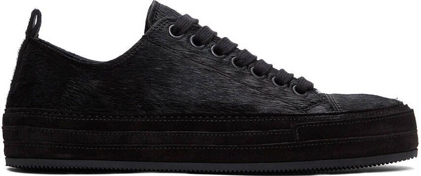 Ann Demeulemeester Black Cow Hair Chiro Sneakers - Picture 3