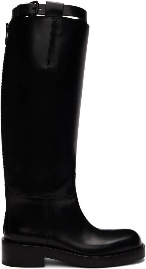 Ann Demeulemeester Black Stan Riding Boots - Picture 5