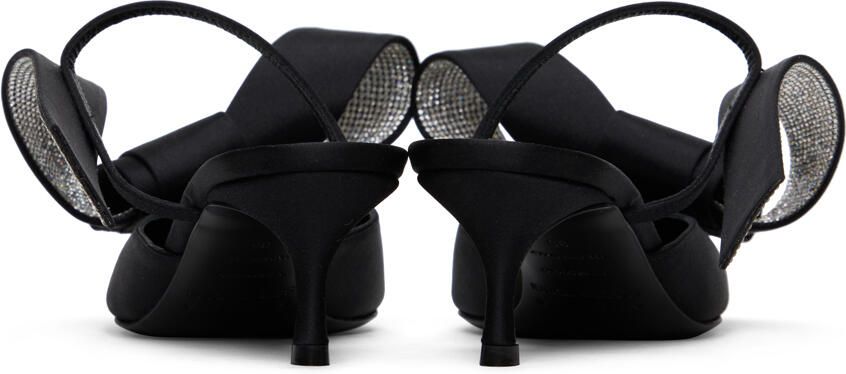 AREA Black Sergio Rossi Edition Marquise Heeled Sandals