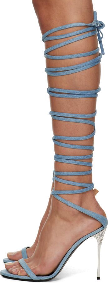 AREA Blue Sergio Rossi Edition Heeled Sandals - Picture 3