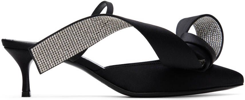 AREA Black Sergio Rossi Edition Marquise Heeled Sandals - Picture 5