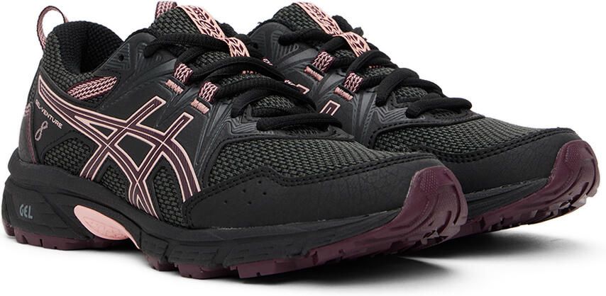 Asics Kids Black & Pink Gel-Venture 8 Big Kids Sneakers - Picture 2