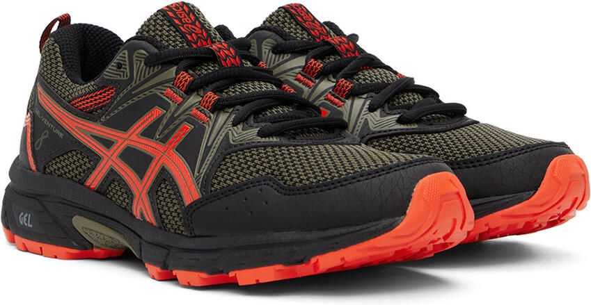 Asics Kids Black & Red Gel-Venture 8 Big Kids Sneakers - Picture 2