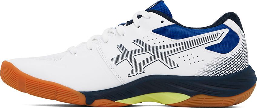 Asics White & Blue Blade FF Sneakers - Picture 3