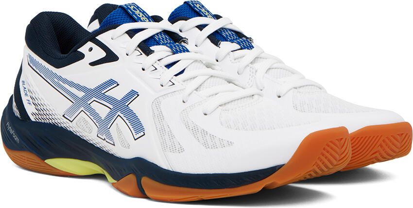 Asics White & Blue Blade FF Sneakers - Picture 2
