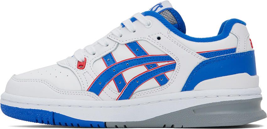 Asics White & Blue EX89 Sneakers - Picture 3