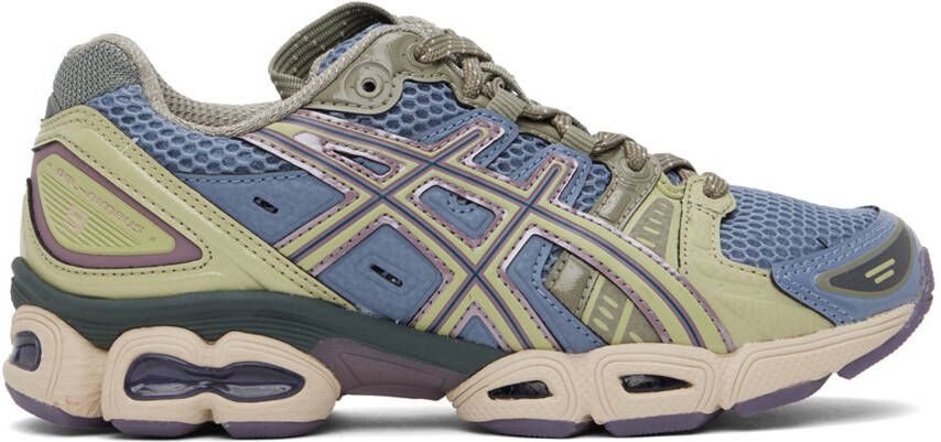 Asics Blue & Green UB3-S Gel-Nimbus 9 Sneakers - Picture 5