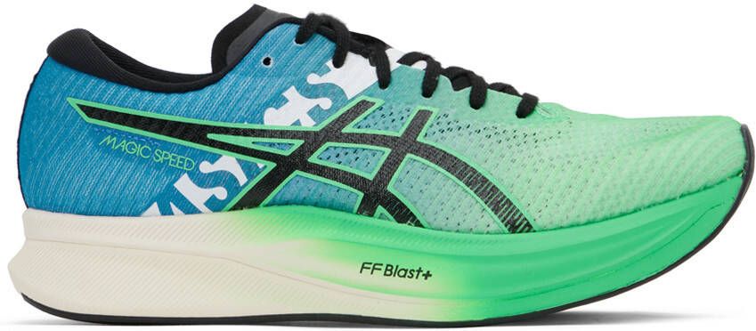 Asics Green & Blue MAGIC SPEED 2 EKIDEN Sneakers - Picture 5