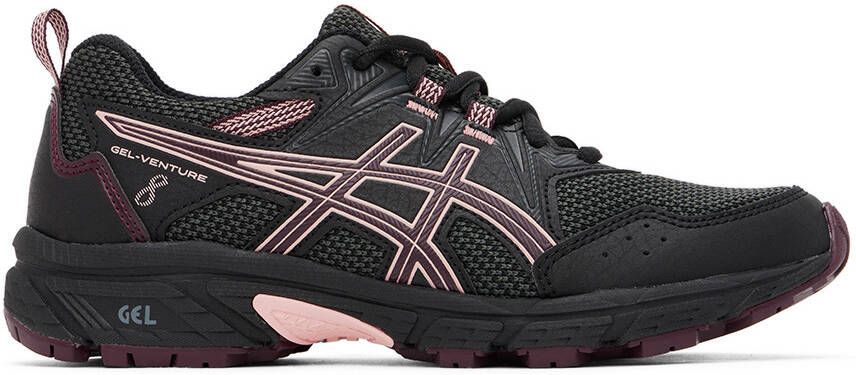 Asics Kids Black & Pink Gel-Venture 8 Big Kids Sneakers - Picture 5