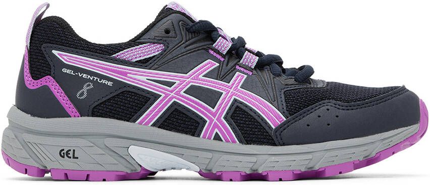 Asics Kids Navy & Purple Gel-Venture™ Big Kids Sneakers - Picture 5