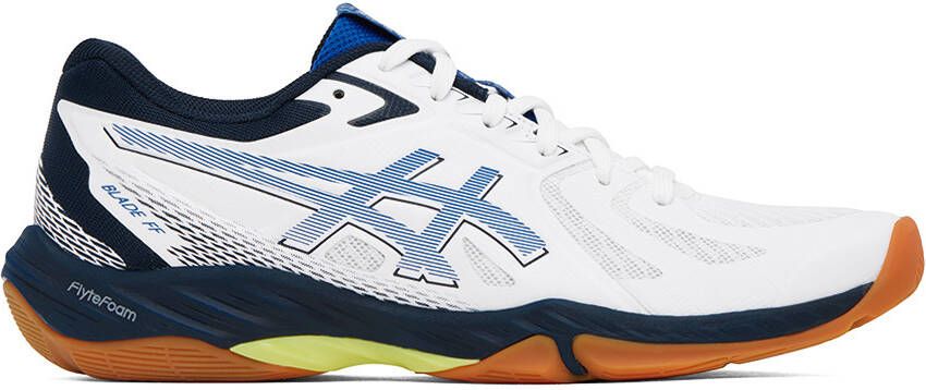 Asics White & Blue Blade FF Sneakers - Picture 5