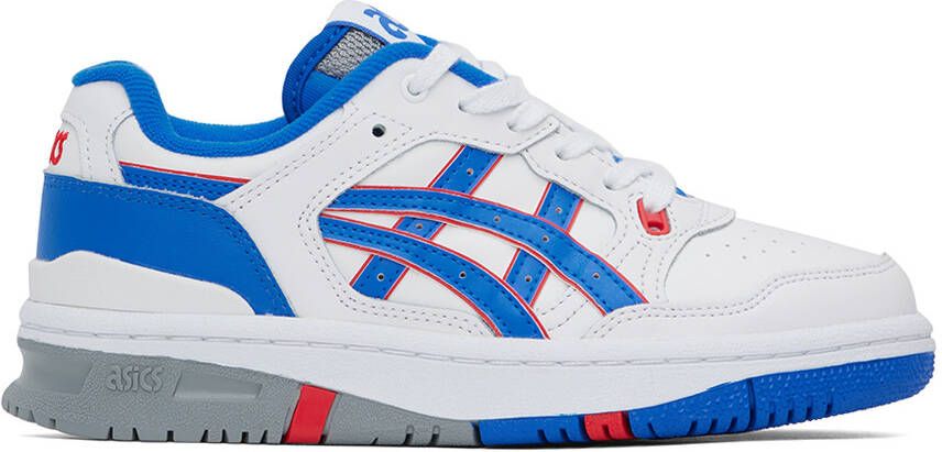 Asics White & Blue EX89 Sneakers - Picture 5