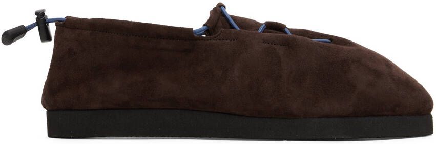 AURALEE Brown Foot The Coacher Edition Cord Sneakers