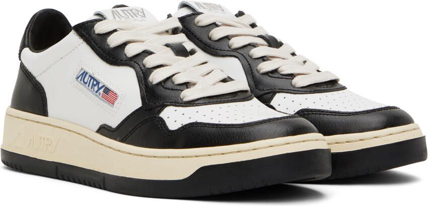 AUTRY Black & White Medalist Low Sneakers - Picture 2
