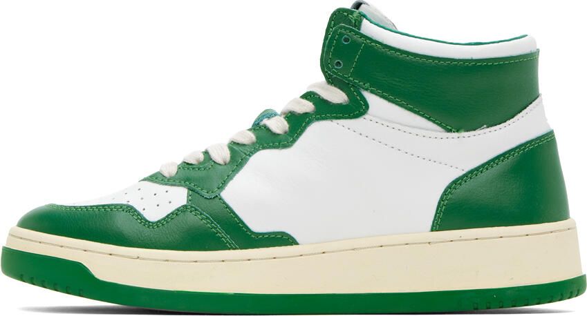 AUTRY Green & White Medalist Mid Sneakers - Picture 3