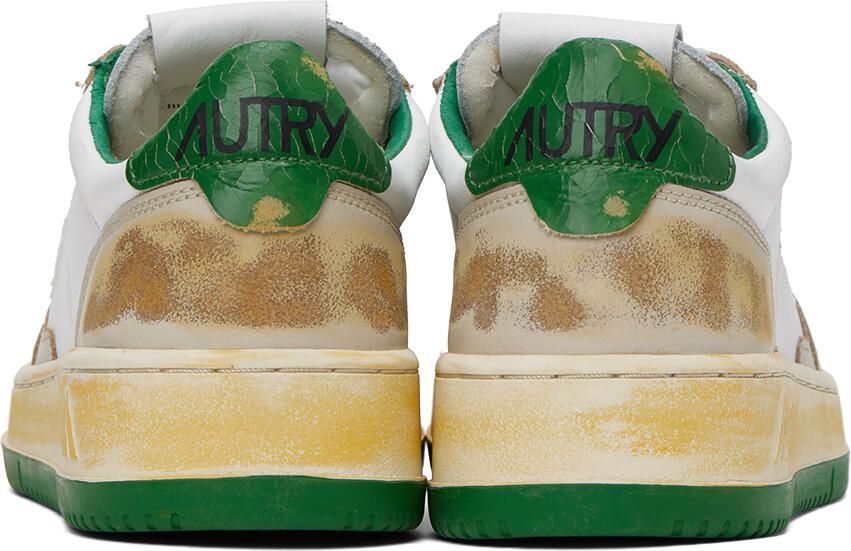 AUTRY White & Beige Super Vintage Sneakers