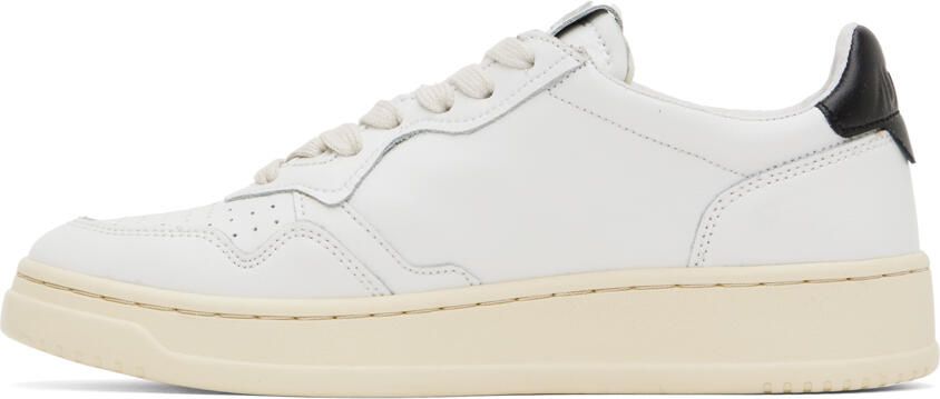 AUTRY White & Black Medalist Low Sneakers - Picture 3