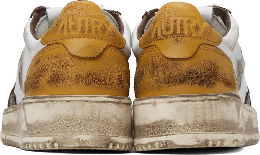 AUTRY White & Brown Super Vintage Sneakers