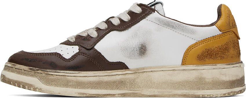 AUTRY White & Brown Super Vintage Sneakers - Picture 3