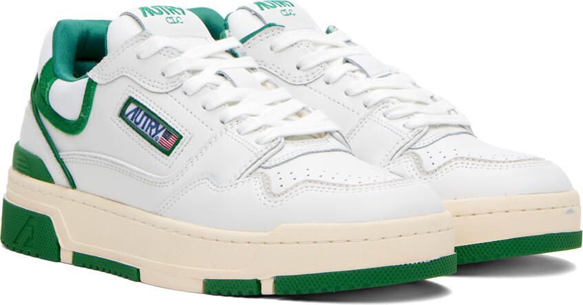 AUTRY White & Green CLC Sneakers - Picture 2