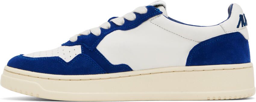 AUTRY White & Navy Open Low Sneakers - Picture 3