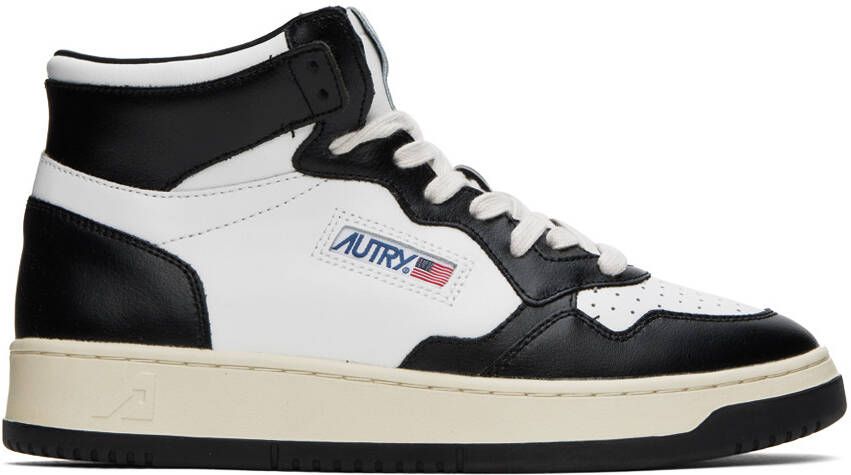 AUTRY Black & White Medalist Mid Sneakers - Picture 5