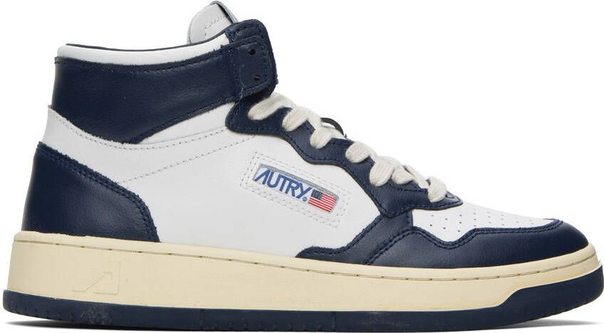 AUTRY Navy & White Medalist Sneakers - Picture 5