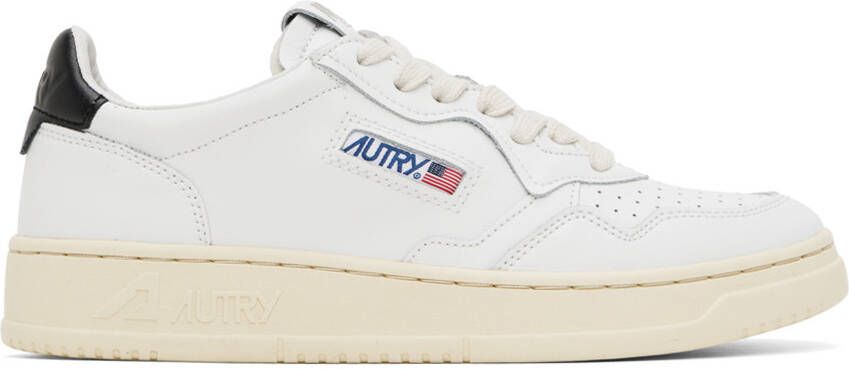AUTRY White & Black Medalist Low Sneakers - Picture 4