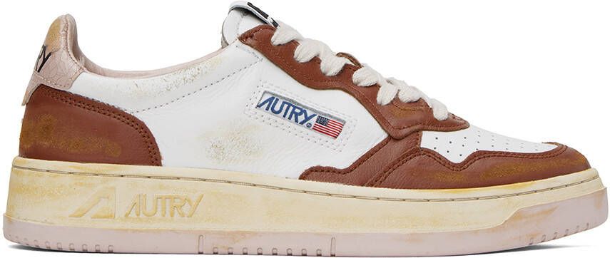 AUTRY White & Brown Super Vintage Sneakers - Picture 5
