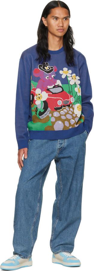 Axel Arigato Beige & Blue Dice Lo Sneakers - Picture 3