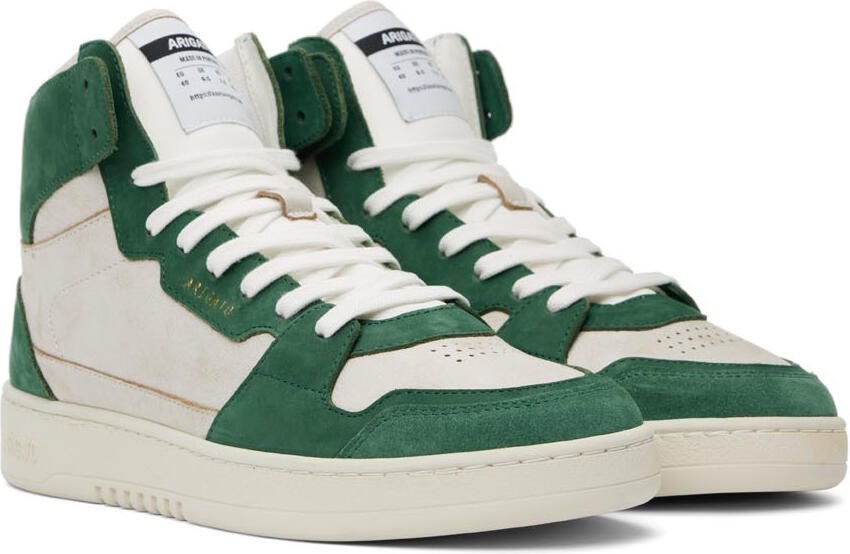 Axel Arigato Off-White & Green Dice Lo Hi Sneakers - Picture 2