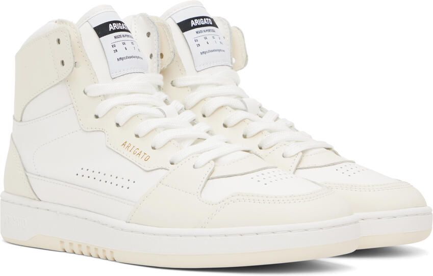 Axel Arigato White & Beige Dice Hi Sneakers - Picture 2