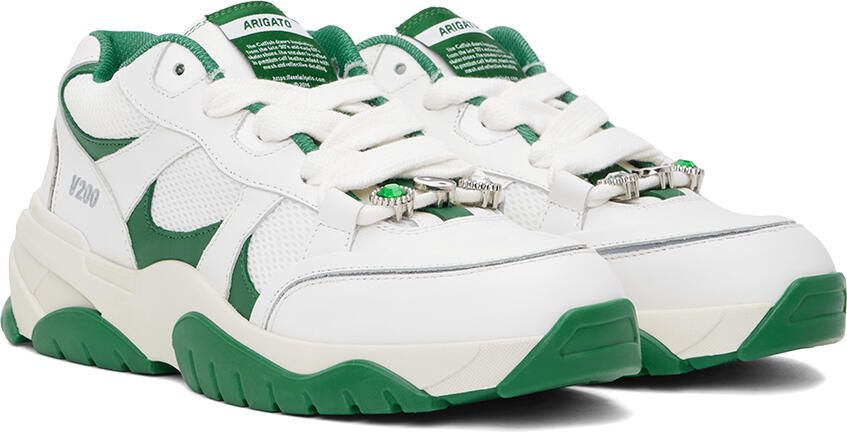 Axel Arigato White & Green Catfish Lo Sneakers - Picture 2