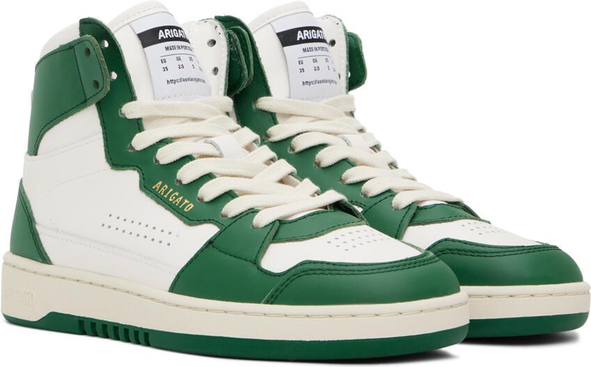 Axel Arigato White & Green Dice Hi Sneakers - Picture 2