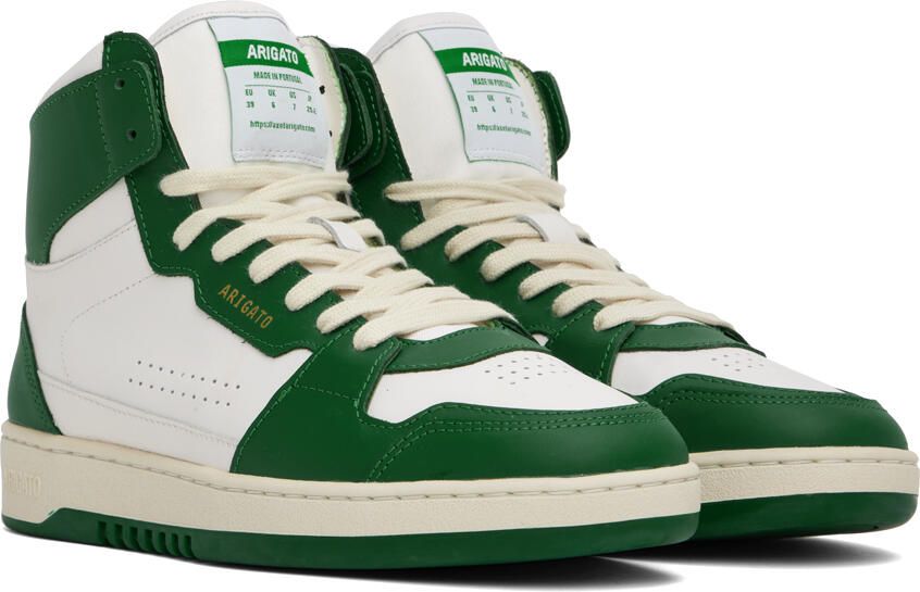 Axel Arigato White & Green Dice Hi Sneakers - Picture 2