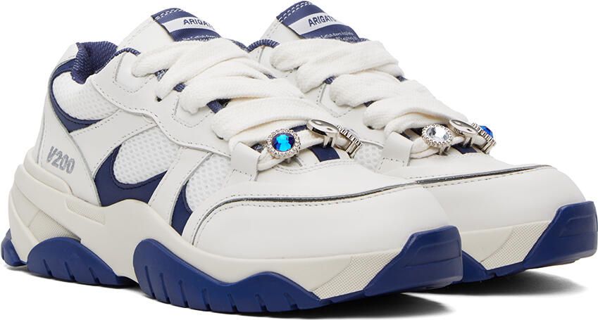 Axel Arigato White & Navy Catfish Lo Sneakers - Picture 2