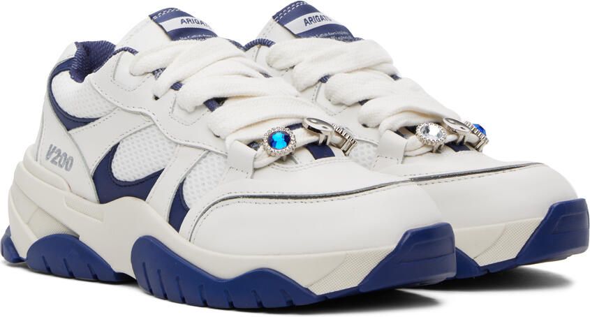 Axel Arigato White & Navy Catfish Lo Sneakers - Picture 2