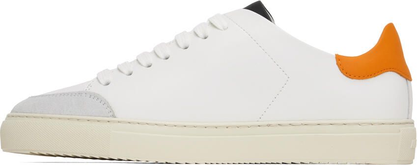 Axel Arigato White & Orange Clean 90 Triple Sneakers - Picture 4
