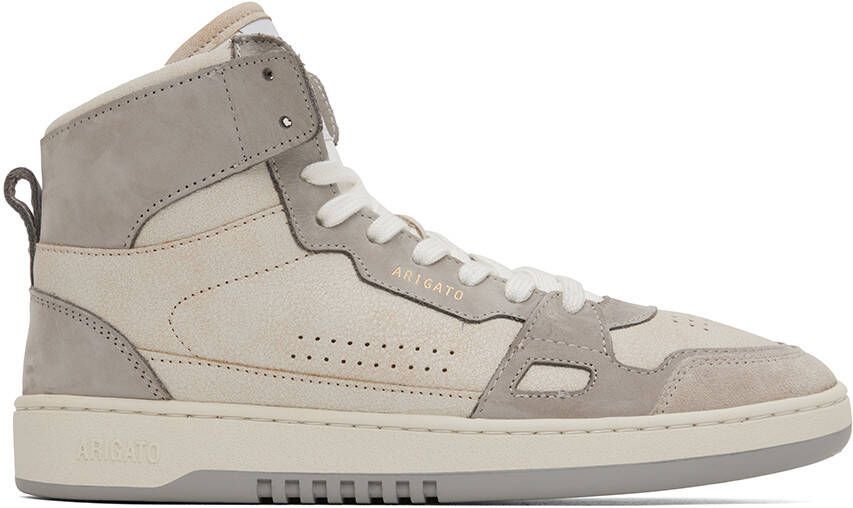 Axel Arigato Beige & Gray Dice Hi Sneakers - Picture 5