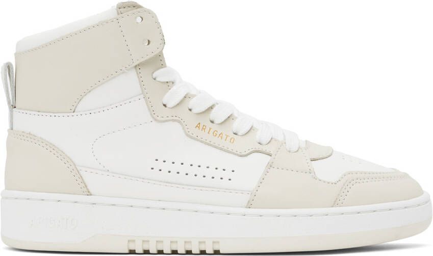 Axel Arigato Off-White & Beige Dice Hi Sneakers - Picture 5