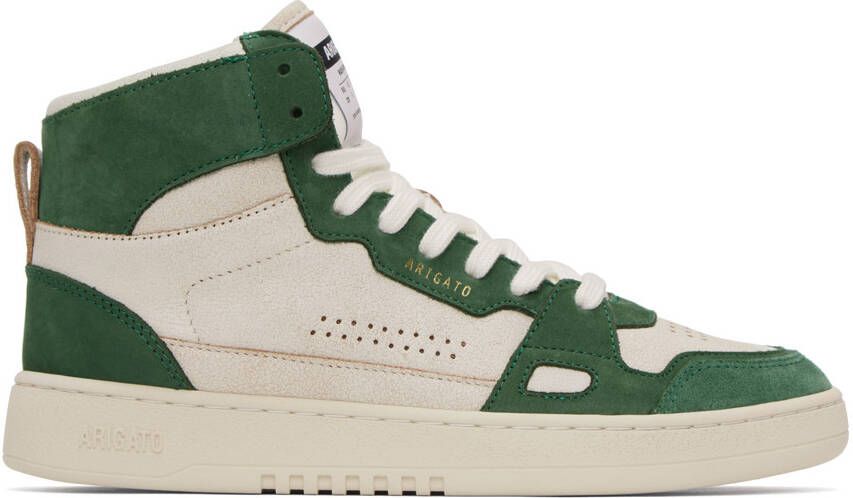 Axel Arigato Off-White & Green Dice Lo Hi Sneakers - Picture 5